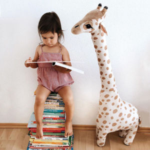40/67/95cm Big Size Simulation Giraffe Plush Toys Soft Stuffed Animal Giraffe Sleeping Doll Toy for Boys Girls Birthday Gift Kids