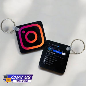 Transfer it Customized Personalized Social Media Aluminum keychain Design Perfect for gifts Souvenir