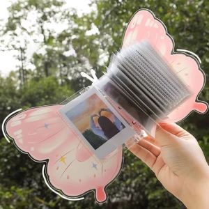 FEELING WELL ทำเอง หนังสือสะสมผีเสื้อ อะคริลิค แสดงภาพ สมุดภาพแบบหลวม สร้างสรรค์ แบบอินสตาแกรม ตัวป้องกันการ์ดบันทึก สำหรับการ์ดไอดอล