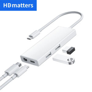 USB C ถึงDisplayPort Cable Hub Adapter 4-In-1 Type C ถึงDP USB-C Multiport Adapter Port Replicator สำหรับ Macs