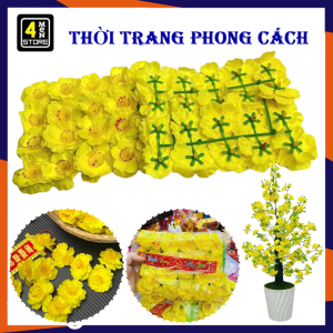 Bịch 40 Hoa Mai Hoa Đào Giả Trang Trí Tết Kèm Kẽm - Bông Hoa Nhựa Trang Trí Nhà Cửa Ngày Tết / Hoa Trang Trí Hoa Mai Hoa Đào Nhựa Decor Cây Cảnh Đẹp Mắt