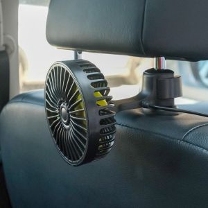 MINIFELE 262 USB Charging Car Fan 3-Speed Single Head Car Back Seat Fan Portable Ventilation Automobile Cooling Fan Car Accessories