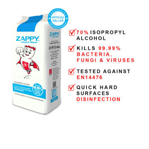 Zappy IPA Alcohol Wet Wipes 10s
