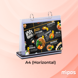 Table Menu Stand A5 A6/Flip Menu Stand Transparent Clear Menu Cover | Restaurant Cafe Menu Display Stand