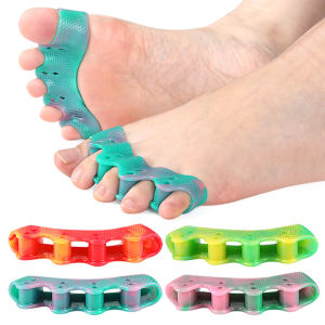2PCS Silicone Toe Separator Bunion Corrector Toe Spacers Plantar Fasciitis Straightener