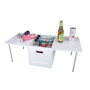 Hộp Đựng Đồ Vật Dụng Cắm Trại Kiêm Bàn Ăn gập mở xếp gọn Camping Box Table - Home and Garden