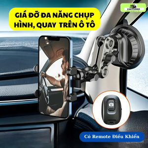 Giá Đỡ Điện Thoại Ô Tô Hít Kính Cao Cấp Giá Đỡ Ô Tô Chụp Hình Quay Video Xoay 360 Độ