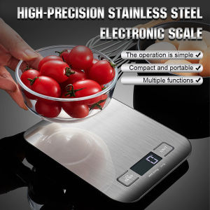 High-Precision Digital Kitchen Scale with Stainless Steel Platform USB Rechargeable Food Weighing Device for Kitchen Use