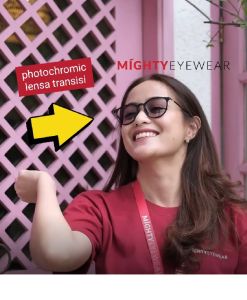 Kacamata Wanita Hattie Original Anti Radiasi/Photochromic/Minus - Frame + Lensa Pilihan (Catat Sph, Cylinder, dan Axis di Catatan)