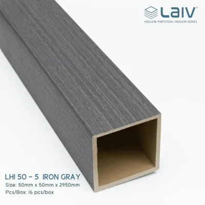 LAIV Partisi Hollow Indoor PVC Sekat Ruangan WPC Wood Tiang Kisi-Kisi Partisi Plafon Pembatas 290cm