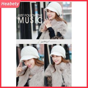 Heabety Mũ nữ dệt kim Mũ nồi rộng dệt kim ấm áp mùa đông Mũ Beanie Mũ trượt tuyết