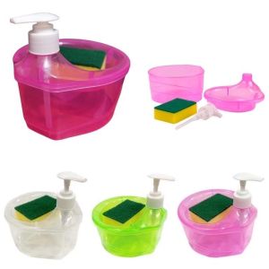 Kitchen Dishwashing Liquid Press Machine Portable Soap Liquid Dispenser Round Shape Cleaning Tools
