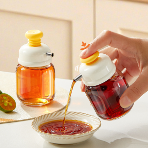 ✨Buy 1 Get 1 Free✨Controlled Flow Cut-Off Push-Type Oil Bottle/Mini Pressure Oil Bottle Soy Sauce Vinegar Condiment Bottle Kitchen Sub-Bottle