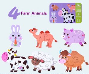 6 in1 / 6 in 1 Puzzle Edukasi Kayu Wooden Game Anak 6 pattern gambar MAINAN EDUKASI