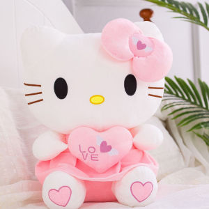 25/100cm Genuine Love Hello Kitty Stuffed Toys Cute Cat Item Big Size Doll Kt Cat Plush Toy Sleeping Pillow Birthday Present For Girlfriend Girl