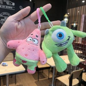 LGJGHJG คาวาอี ของขวัญวันหยุด ซัลลิแวน ตุ๊กตาของเล่น โมเดลการ์ตูน จี้ห้อยกระเป๋า พวงกุญแจตุ๊กตาผ้ากำมะหยี่ พวงกุญแจตุ๊กตา Spongebob ตุ๊กตาตุ๊กตาแพทริคสตาร์ ตุ๊กตาตาโต