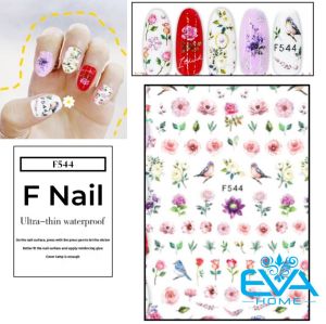 Sticker Dán Móng Tay 3D Dạng Decal Dán Móng Chống Nước Hoạ Tiết Bông  Hoa Nhiều Màu Spring Flower Undated F542