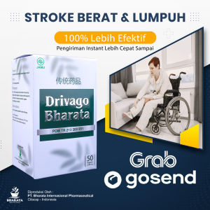 Obat Stroke Ringan Berat Paling Ampuh Drivago Bharata Kemasan 200g Isi 50 Kapsul100% Halal dan Halal
