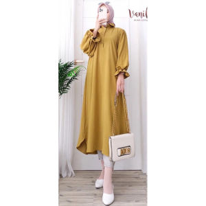 BAJU ATASAN WANITA DEWASA AZRINA TUNIK CRINKLE M L XL