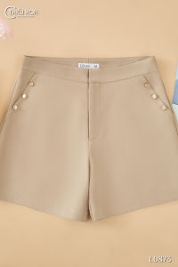 Quần short thiết kế đơn giản dễ phối với chất liệu Bố chéo Nhật cao cấp thới thượng QN4L0873 Thời trang Thiều Hoa