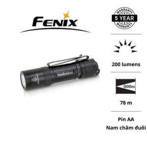 Đèn pin mini FENIX E12 V3.0 sáng 200 lumens chiếu xa 78m sử dụng pin AA tích hợp nam châm đuôi