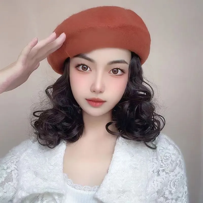 TSE Women's Bobo Autumn And Winter Beret Internet Red Fashion Wig