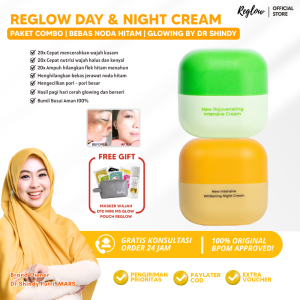 Reglow Krim Pagi dan Krim Malam Glowing Penghilang Flek Hitam Tebal Mencerahkan Wajah Kusam Belang Ori by Dr Shindy Putri Penghilang Jerawat dan Bekas Jerawat Penghilang Beruntusan pada Wajah Penghilang Komedo dan Bopeng Wajah Peia Wanita