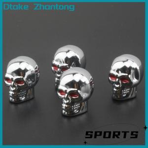 Dtake Skull Valve Caps ABS Car Wheel Plugs For Alloy Wheels Tire Valve Cap Auto Valve Cover Nipple Caps For Cars Motorcycles Bikes