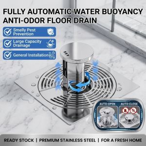 Fully Automatic Water Buoyancy Anti-odor Floor Drain Deodorizing And Pest-Proof Drain Filter Kitchen Tub Sink Floor Drain Plug