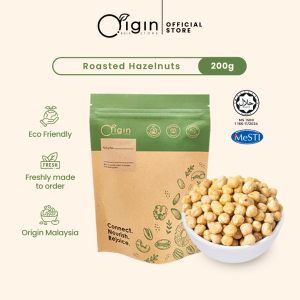 Origin Bulk Store Roasted Nuts - Roasted Hazelnuts (Turkey) (Unsalted) 500g Big Pack Muslim Friendly