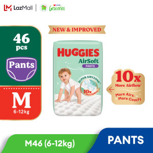 HUGGIES AirSoft Pants Diapers M46/L36/XL30/XXL24 (1pack)