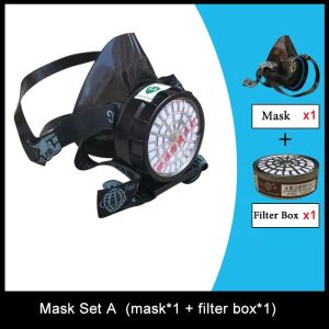 Black Half Face Chemical Respirator Dust Gas Mask Work Mask For Industrial Polishing Spraying Painting Organic Vapor2026