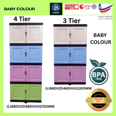 EAGLE BRAND DIY 3/ 4 TIER STORAGE CABINET/RAK SERBAGUNA