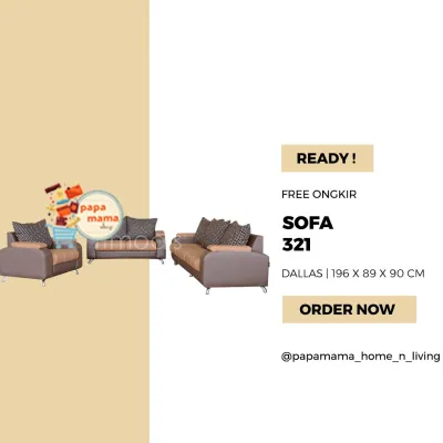 Sofa Tamu Murah - Sofa Modis Tipe Dallas - Sofa Tamu 321 Fullset - Sofa Tamu Minimalis Medan