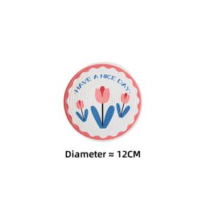 OMK Nordic Style Placemats For Dining Table Cotton Placemats & Coasters Doormat Tulip Design Theme