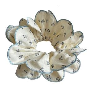 Hoa scrunchies hoa màu xanh hoa dây buộc tóc Dây Buộc Tóc scrunchies trang phục hoa dây buộc tóc scrunchies dây buộc tóc