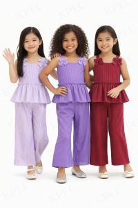 DD BKK Casual  Elegant Girl  Sleeves Ribbon Top and Pants  Set Terno Coordinates   - classy and elegant - timeless classic  - timeless piece - casual office or party - classic piece - super kapal ng tela - hindi kayo magsisi - our aim is to produce qual