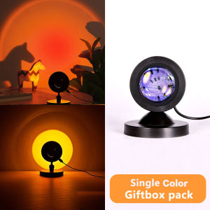 5 Colors In 1 Sunset Lamp Projection Lights with Remote Control Night Light 360° Rotation Rainbow Lights 4 Modes Setting for Photography/Selfie/ Party/Home/Living Room/Bedroom Decor Gifts for Women