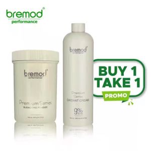Bremod Premium Hair 400G Bleaching Powder+ 1000ml Oxidizer Cream Brightener Oxidant 6% or 9% or 12%