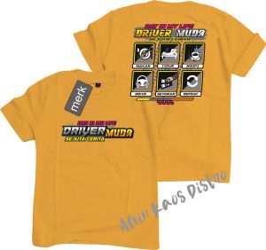 Kaos Atasan Driver Muda Kaos Pria & Wanita Kaos Murah Kaos Distro Bandung Kaos Katun Distro Hitam Putih