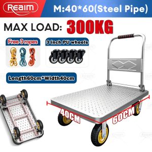 REAIM Foldable Trolley Cart Heavy Duty Hand Truck multifunctional household portable cart