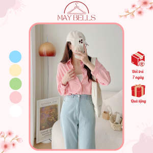 Áo Sơ Mi Nữ Tay Dài Form Rộng Ulzzang Lụa Cát Kiểu Hàn Basic Hồng Pastel Trend Lưu Diệc PhiSơ Mi Nữ Khoác Kiểu Nàng Thơ
