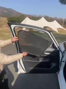 Suitable for DELICA D5 L300 car window sunshade front and side door sun baffle sunscreen insulating visor curtain mesh curtain front block glass sunshade.
