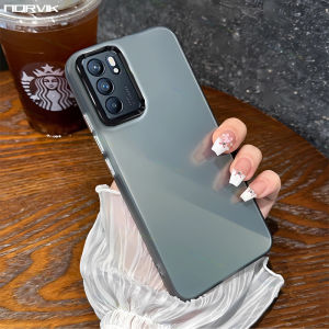 NORVIK เคสกันกระแทกสำหรับ OPPO Reno 6 5Gเคสโทรศัพท์ใหม่กันกระแทก IMD แข็งสีฝาหลังสีตัดกันที่จับกล้องรูปตัวยูกรอบ TPU แบบนุ่ม N32-D1