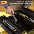 Hộp Đựng Đồ Nghề, Dụng Cụ Sửa Chữa Bằng Thép Deli Tools Thiết Kế Nhiều Ngăn Tiện Dụng, Chất Liệu Chống Mòn, Gỉ DL6231. 