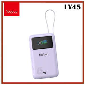 Yoobao LY45 45W Ultra Speed Charge 20000mah Big Capacity Powerbank Built-in Type-C & Lightning Cable