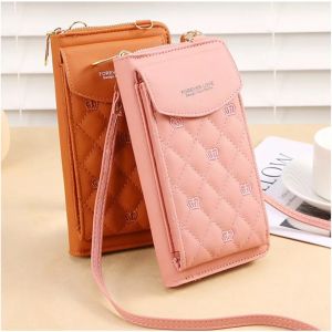 RYZEN Tas HP Selempang dompet Hp Pocket Wanita Motif Bordir Mahkota Premium