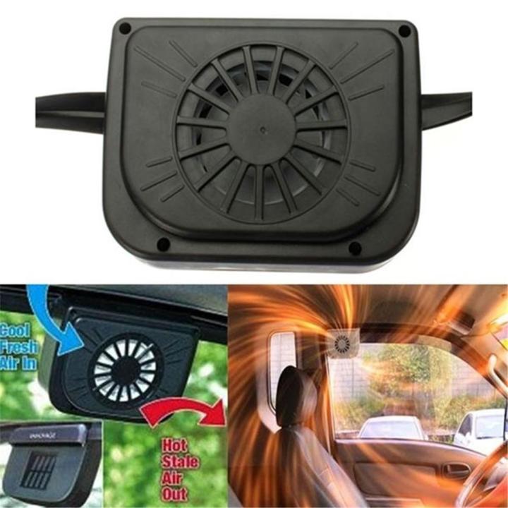 LO 【Ready】 Solar Powered Car Window Windshield Auto Air Vent Cooling ...
