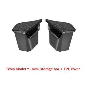 secr For Tesla Model Y/3 Juniper 2023~2025 Rear Trunk Side Storage Cargo Organizer Bin Flocking Partition Board Car Accessories 6B2Z9