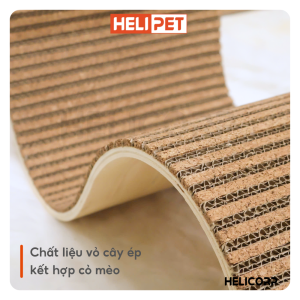 Bàn Cào Móng Cho Mèo HeLiPet Cao Cấp Hình Dạng Chữ S